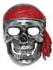 Plastik Maske Korsan İskelet Gümüş - 1