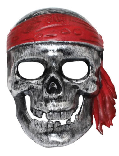 Plastik Maske Korsan İskelet Gümüş - 1