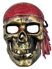 Plastik Maske Korsan İskelet Altın - 1