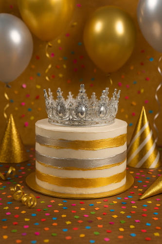 Plastik Pasta Tacı Gümüş 12 Cm - 