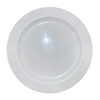 Plastik Porselen Görünümlü Beyaz Tabak 23 Cm 10lu - 1