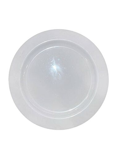 Plastik Porselen Görünümlü Beyaz Tabak 23 Cm 10 Parça - Metplast