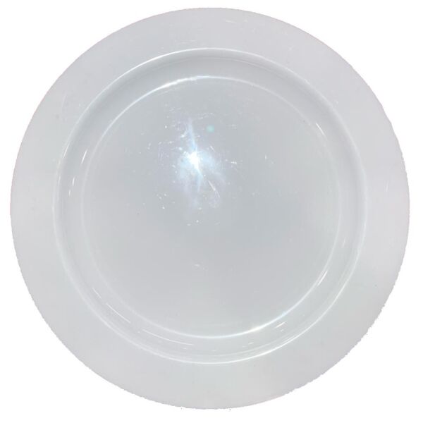 Plastik Porselen Görünümlü Beyaz Tabak 26 Cm 10 'lu - 1