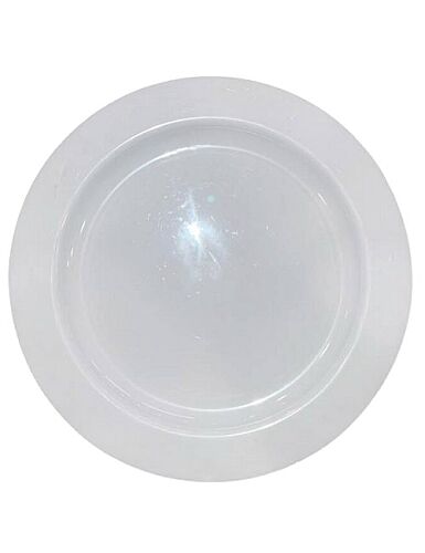 Plastik Porselen Görünümlü Beyaz Tabak 26 Cm 10 Parça - Metplast