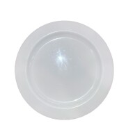 Plastik Porselen Görünümlü Beyaz Tabak 19 Cm 10 lu - 1