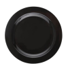 Plastik Porselen Görünümlü Siyah Tabak 23 Cm 10 Parça - 1