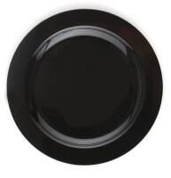 Plastik Porselen Görünümlü Siyah Tabak 26 Cm 10 'lu - 1