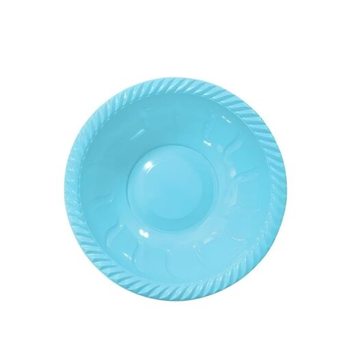 Plastik Yuvarlak Salata Kasesi Mavi 6 Parça - 