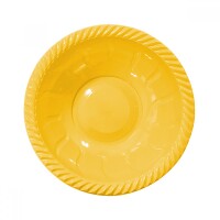 Plastik Yuvarlak Salata Kasesi Sarı - 1