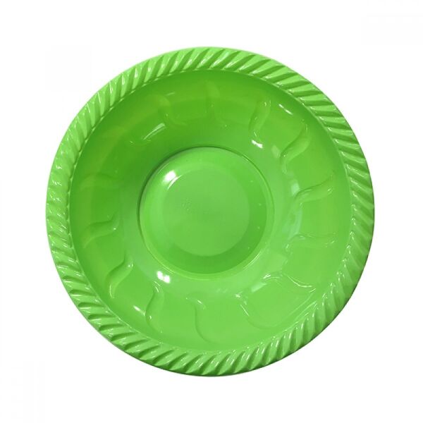 Plastik Yuvarlak Salata Kasesi Yeşil - 1