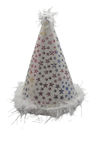 Ponponlu Şapka Eva Yıldız Baskılı Model Beyaz - 