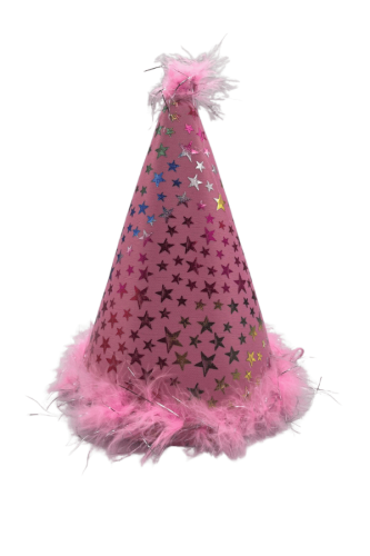 Ponponlu Şapka Eva Yıldız Baskılı Model Pembe - 1