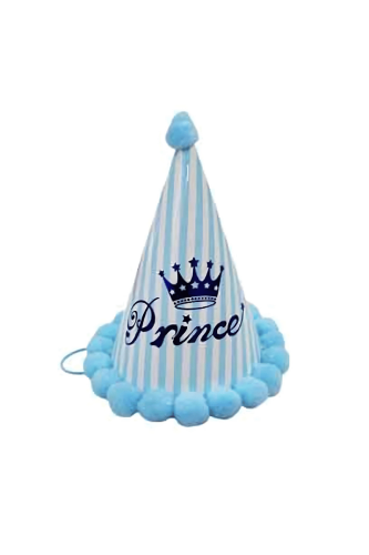 Ponponlu Şapka Prince Baskılı Çizgili Desenli 18 Cm - 1