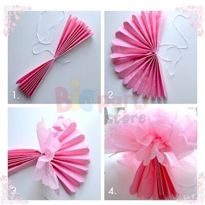 Tavan Süsü Ponpon Kırmızı Puanlı 30 Cm - 3