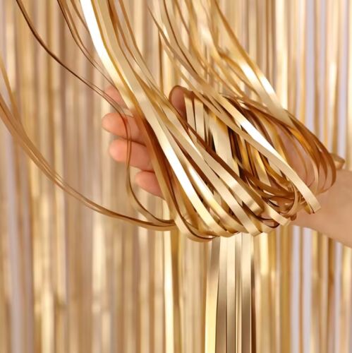 Dekoratif Püsküllü Masa Eteği Parlak Gold Renk 240x75 Cm - 1