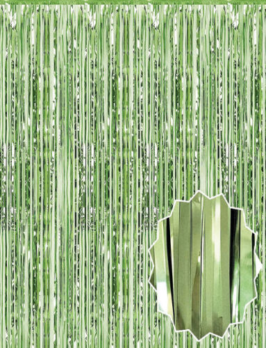 Dekoratif Püsküllü Saçak Perde 1x2 Metre Mat Açık Yeşil - 