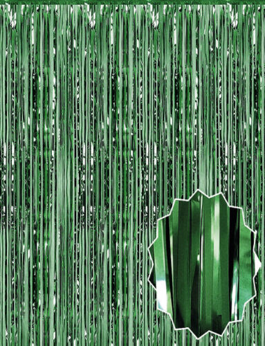 Dekoratif Püsküllü Saçak Perde 1x2 Metre Mat Koyu Yeşil - 