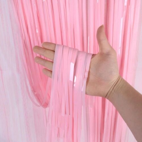 Dekoratif Püsküllü Saçak Perde 1x2 Metre Pastel Pembe - 2