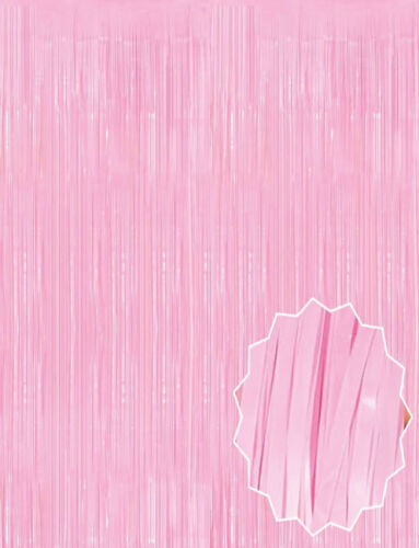 Dekoratif Püsküllü Saçak Perde 1x2 Metre Pastel Pembe - 