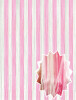 Dekoratif Püsküllü Saçak Perde 1x2 Metre Pastel Pembe Beyaz Geçişli - 1