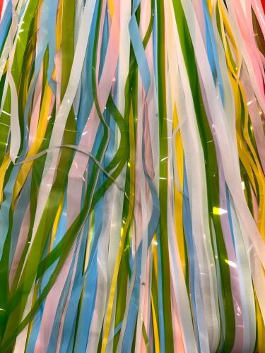 Dekoratif Püsküllü Masa Eteği Pastel Renkli Geçişli 240x75 Cm - 2