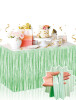 Dekoratif Püsküllü Masa Eteği Pastel Renk 240x75 Cm Yeşil - 1