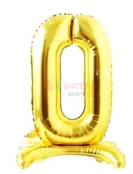 Folyo Balon Ayaklı Rakam Gold 70 cm - 10