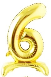 Folyo Balon Ayaklı Rakam Gold 70 cm - 4