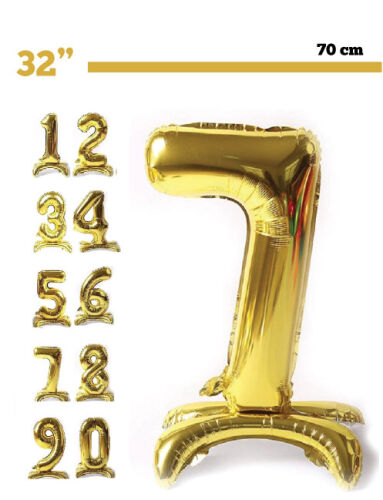 Folyo Balon Ayaklı 70 cm Gold Rakam - 