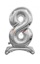 Folyo Balon Ayaklı Rakam Gümüş 70 cm - 2