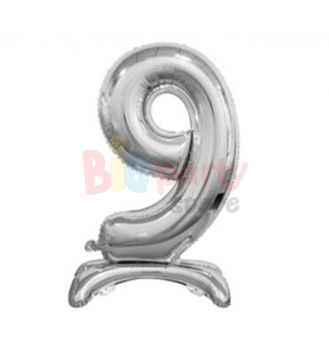 Folyo Balon Ayaklı Rakam Gümüş 70 cm - 1