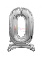 Folyo Balon Ayaklı Rakam Gümüş 70 cm - 10