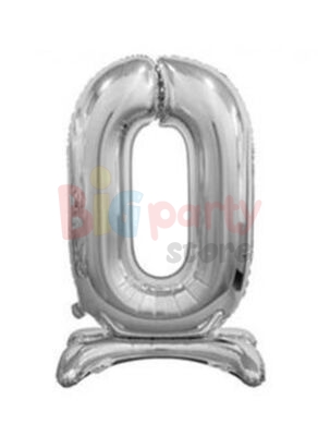 Folyo Balon Ayaklı Rakam Gümüş 70 cm - 10