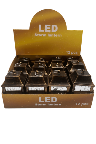 Ramazan Ledli Fener Kare Aynalı Model 10 Cm Altın 12 Parça - 2