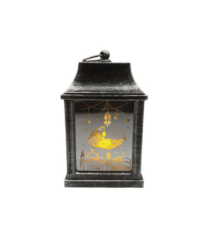 Ramazan Ledli Fener Kare Aynalı Model 10 Cm Gümüş 12 Parça - 5