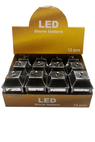 Ramazan Ledli Fener Kare Aynalı Model 10 Cm Gümüş 12 Parça - 2