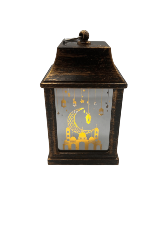 Ramazan Ledli Fener Kare Aynalı Model 10 Cm Altın 12 Parça - 2