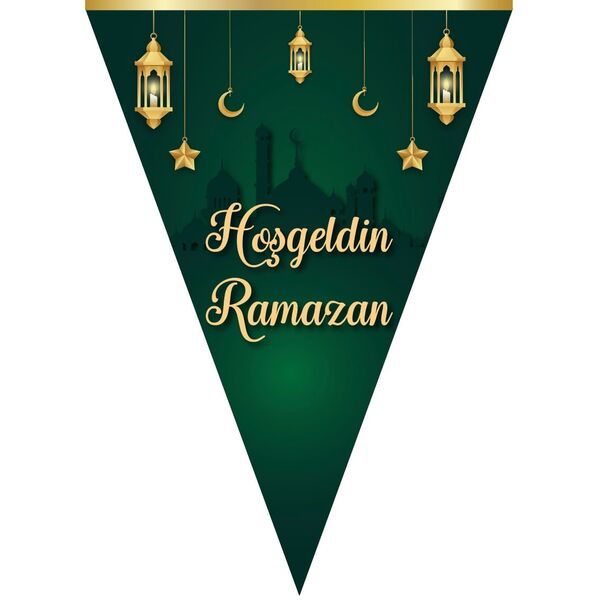 Bayrak Flama Üçgen Hoşgeldin Ramazan - 2
