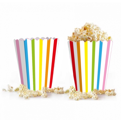 Mısır Kutusu Renkli Çizgili / 8 Parça - 