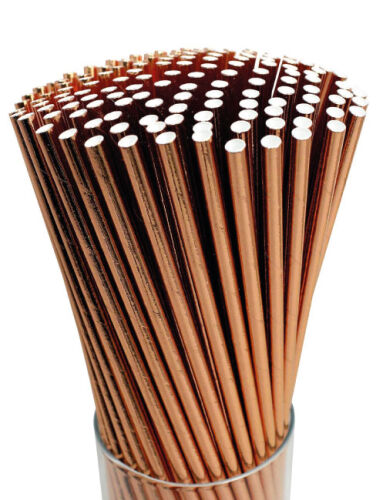 Kağıt Pipet Parlak Rose Gold 24 Parça - 1