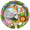 Lisanslı Safari Karton Tabak 23 Cm 8 Parça - 1