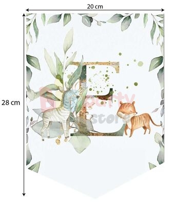 Kağıt Banner One Flama Safari Temalı Baby Animal - 4