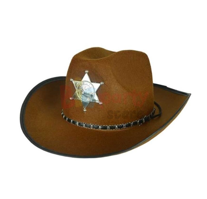 Şapka Kovboy - Şerif Lüks Kahverengi - 1