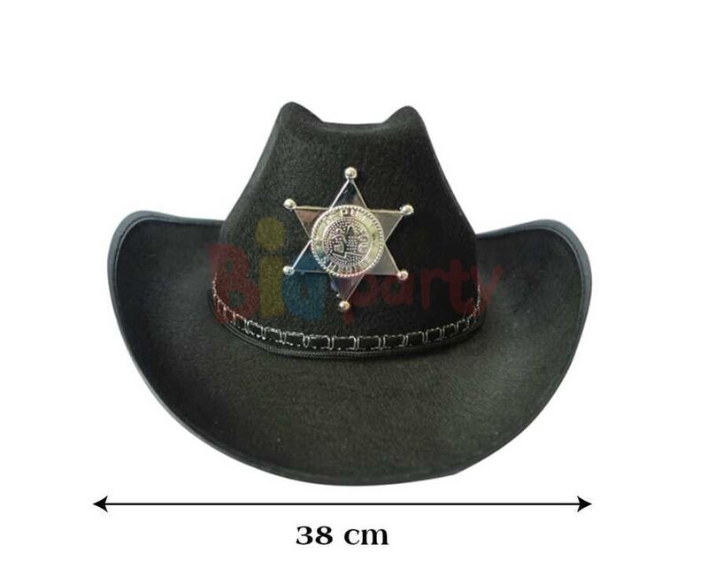 Şapka Kovboy - Şerif Lüks Siyah - 2