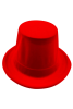 Şapka Lazer Kadife Sihirbaz Model Çocuk Kırmızı - 1