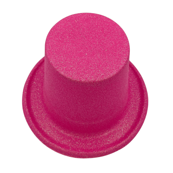 Şapka Lazer Sihirbaz Model Simli Makaron Pembe - 