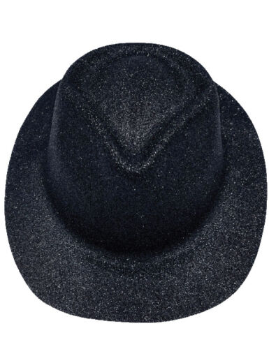 Şapka Lazer Simli Fotr Model Siyah - 