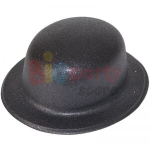 Şapka Lazer Simli Yuvarlak Siyah - 1