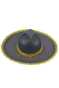 Şapka Meksika Büyük Lüks 47 Cm Siyah Altın - 1