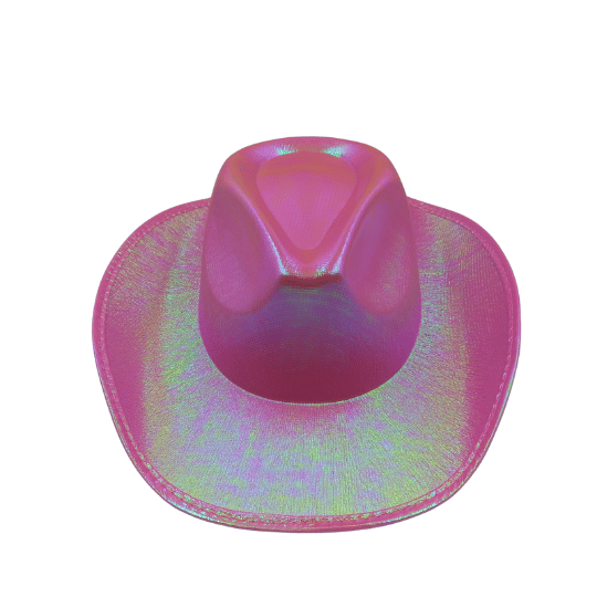 Şapka Neon Hologramlı Kovboy Pembe - 